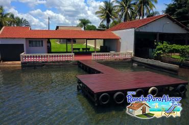 Rancho Recanto do Rio Grande para Alugar em Miguelopolis - Vista do Rio para o Píer